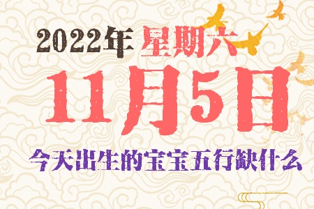 2022年11月5日出生的宝宝五行缺什么